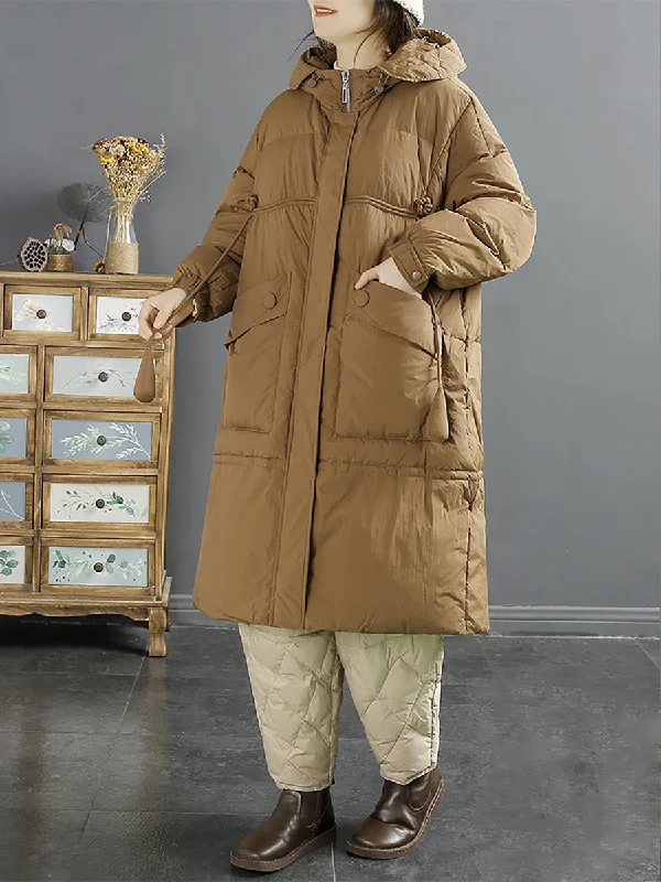 Hooded women's puffer coats in neon colors for high - visibility sportsWomen Casual Solid Long Hooded Down Coat Hooded women's puffer coats in neon colors for high - visibility sportsWomen Casual Solid Long Hooded Down Coat