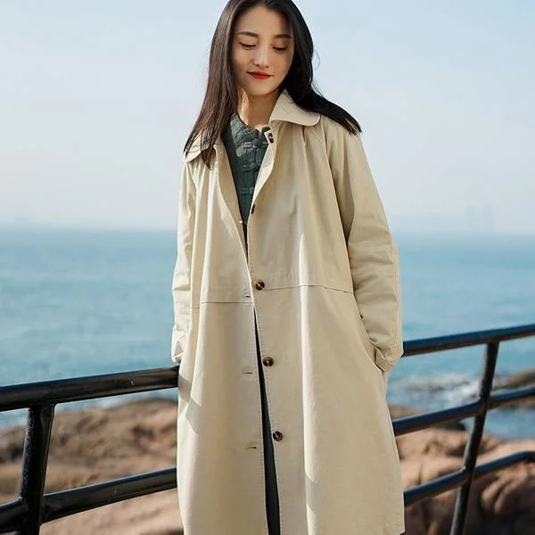 Women's reversible down coats with two - tone designs for versatile stylingWomen Casual Trench Button Coats Solid Color 2020 Spring New Coats Women's reversible down coats with two - tone designs for versatile stylingWomen Casual Trench Button Coats Solid Color 2020 Spring New Coats