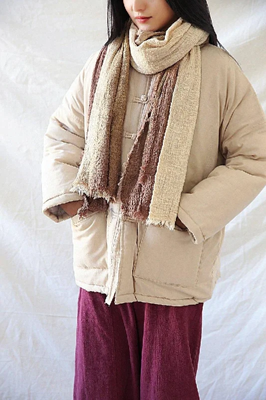 Plus size women's wool blend coats for a warm and stylish winterWomen Chinese Style Parkas Solid Color Linen Coats Vintage Button Pockets Plus size women's wool blend coats for a warm and stylish winterWomen Chinese Style Parkas Solid Color Linen Coats Vintage Button Pockets