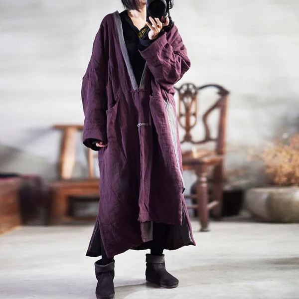 Quilted down women's coats with removable hoods for outdoor activitiesWomen Cotton Linen Patchwork Trench Vintage Coats Pockets Quilted down women's coats with removable hoods for outdoor activitiesWomen Cotton Linen Patchwork Trench Vintage Coats Pockets