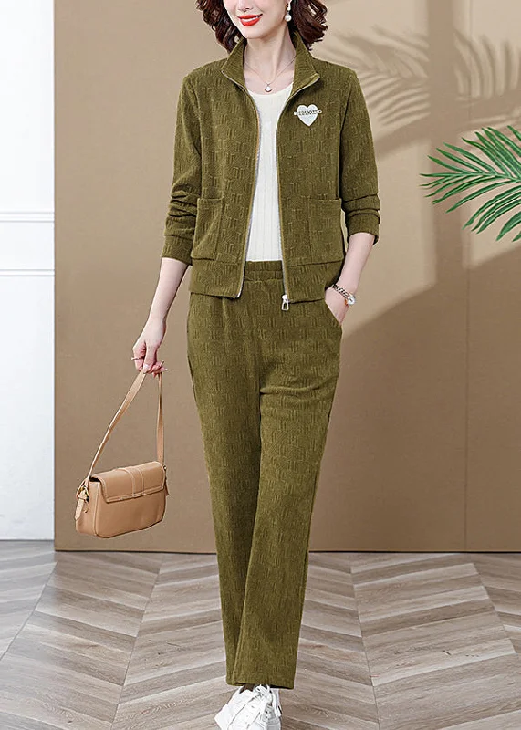 Plus size women's wool blend coats for a warm and stylish winterWomen Ginger Stand Collar Coats And Wide Leg Pants Two Pieces Set Fall Plus size women's wool blend coats for a warm and stylish winterWomen Ginger Stand Collar Coats And Wide Leg Pants Two Pieces Set Fall