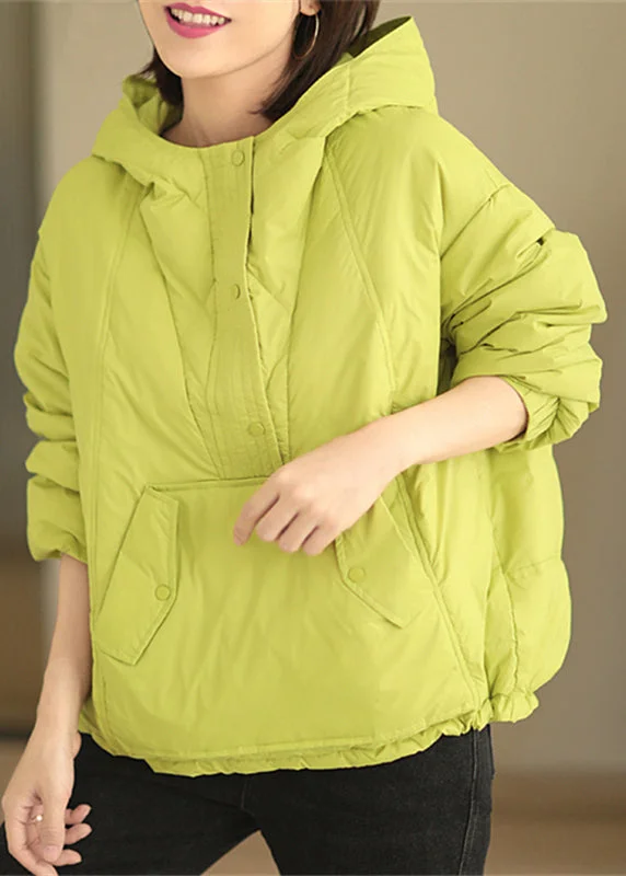 Women's faux fur coats in bright colors for a bold fashion statementWomen Green Hooded Button Patchwork Duck Down Coat Winter Women's faux fur coats in bright colors for a bold fashion statementWomen Green Hooded Button Patchwork Duck Down Coat Winter