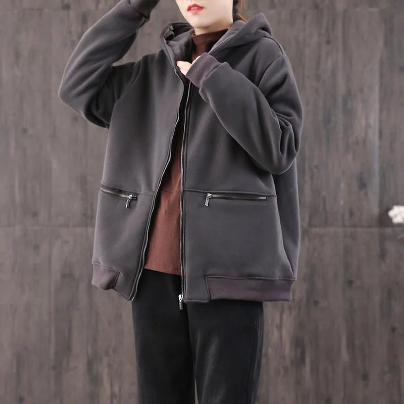 Checkered women's wool coats in a classic pattern for a timeless styleWomen hooded zippered Fashion casual coats women gray tunic women coats Checkered women's wool coats in a classic pattern for a timeless styleWomen hooded zippered Fashion casual coats women gray tunic women coats