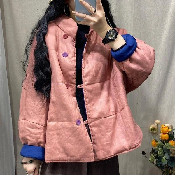 Women's cropped leather coats with silver studs for an edgy lookWomen Winter Solid Color Patchwork Parkas Short Coat Outerwear Women's cropped leather coats with silver studs for an edgy lookWomen Winter Solid Color Patchwork Parkas Short Coat Outerwear