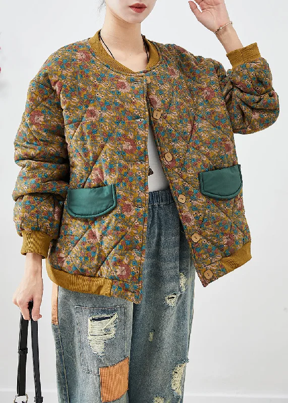 Women's cropped leather coats with silver studs for an edgy lookWomen Yellow Oversized Print Fine Cotton Filled Winter Coats Winter Women's cropped leather coats with silver studs for an edgy lookWomen Yellow Oversized Print Fine Cotton Filled Winter Coats Winter