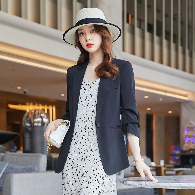 Women's pea coats with brass buttons for a nautical - inspired styleWomen's Autumn Casual Summer Fashion Temperament Work Wear Jackets Women's pea coats with brass buttons for a nautical - inspired styleWomen's Autumn Casual Summer Fashion Temperament Work Wear Jackets