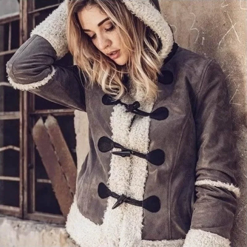 Water - resistant women's trench coats with adjustable cuffs for rainy daysWomen's Faux Fur Genuine Leather Shearling Motorcycle Hooded Jacket Water - resistant women's trench coats with adjustable cuffs for rainy daysWomen's Faux Fur Genuine Leather Shearling Motorcycle Hooded Jacket