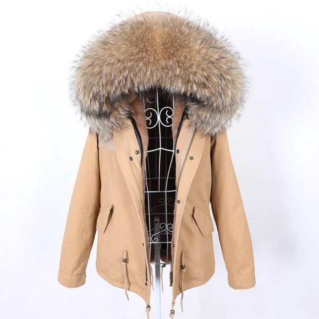Women's faux fur coats in bright colors for a bold fashion statementWomen's Full-Sleeved Natural Raccoon Fur Collared Thick Warm Winter Jacket Women's faux fur coats in bright colors for a bold fashion statementWomen's Full-Sleeved Natural Raccoon Fur Collared Thick Warm Winter Jacket
