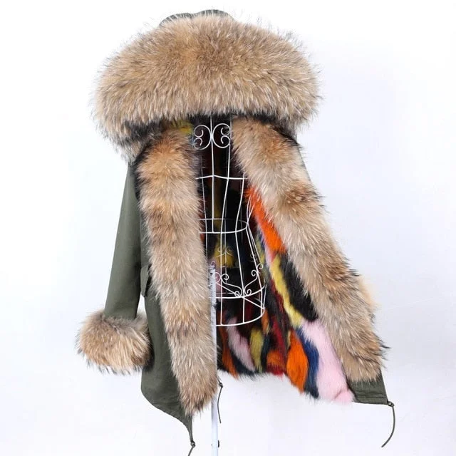 Women's faux fur coats in bright colors for a bold fashion statementWomen's Long-Sleeved Thick Winter Jacket with Removable Natural Fox Fur Lining Women's faux fur coats in bright colors for a bold fashion statementWomen's Long-Sleeved Thick Winter Jacket with Removable Natural Fox Fur Lining
