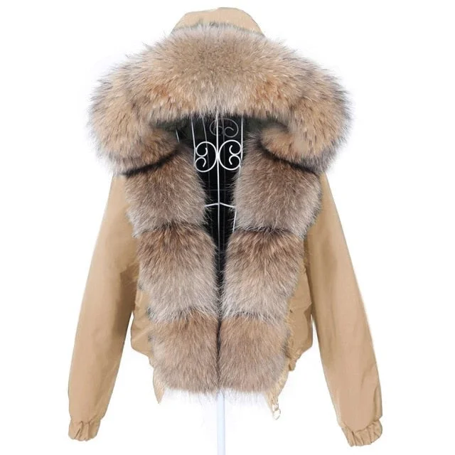 Women's faux fur coats in bright colors for a bold fashion statementWomen's Natural Raccoon Fur Collared Khaki Color Thick Winter Jacket Women's faux fur coats in bright colors for a bold fashion statementWomen's Natural Raccoon Fur Collared Khaki Color Thick Winter Jacket