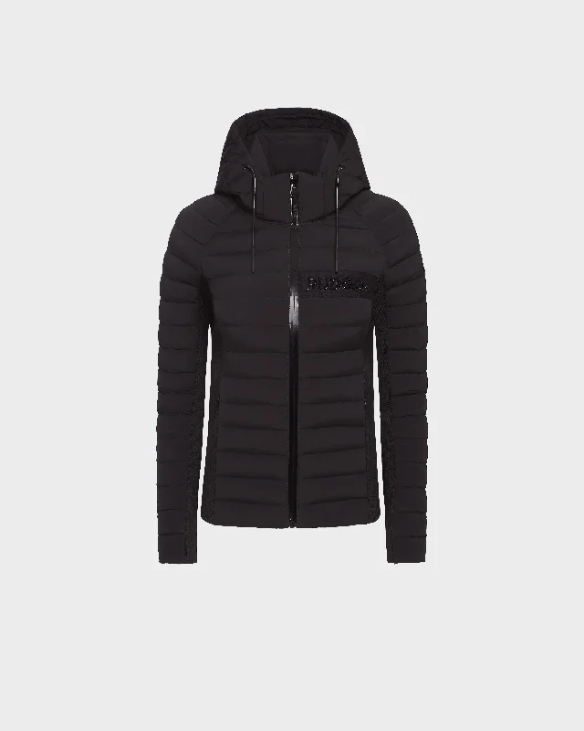 Women's reversible down coats with two - tone designs for versatile stylingALANA - 8123022 BLACK Women's reversible down coats with two - tone designs for versatile stylingALANA - 8123022 BLACK