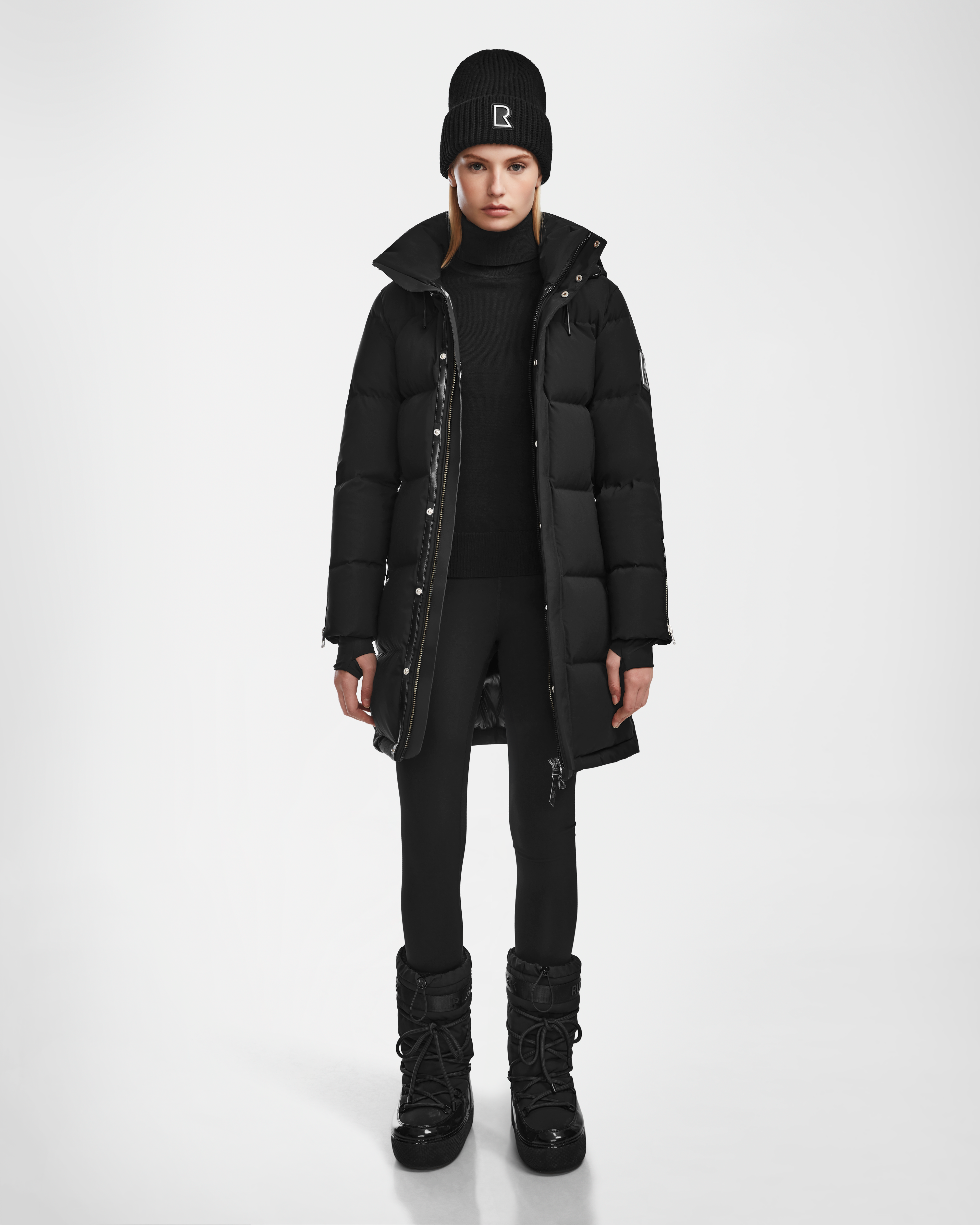 Long women's mac coats in a lightweight fabric for spring showersJOELLE M - 8122532 BLACK
