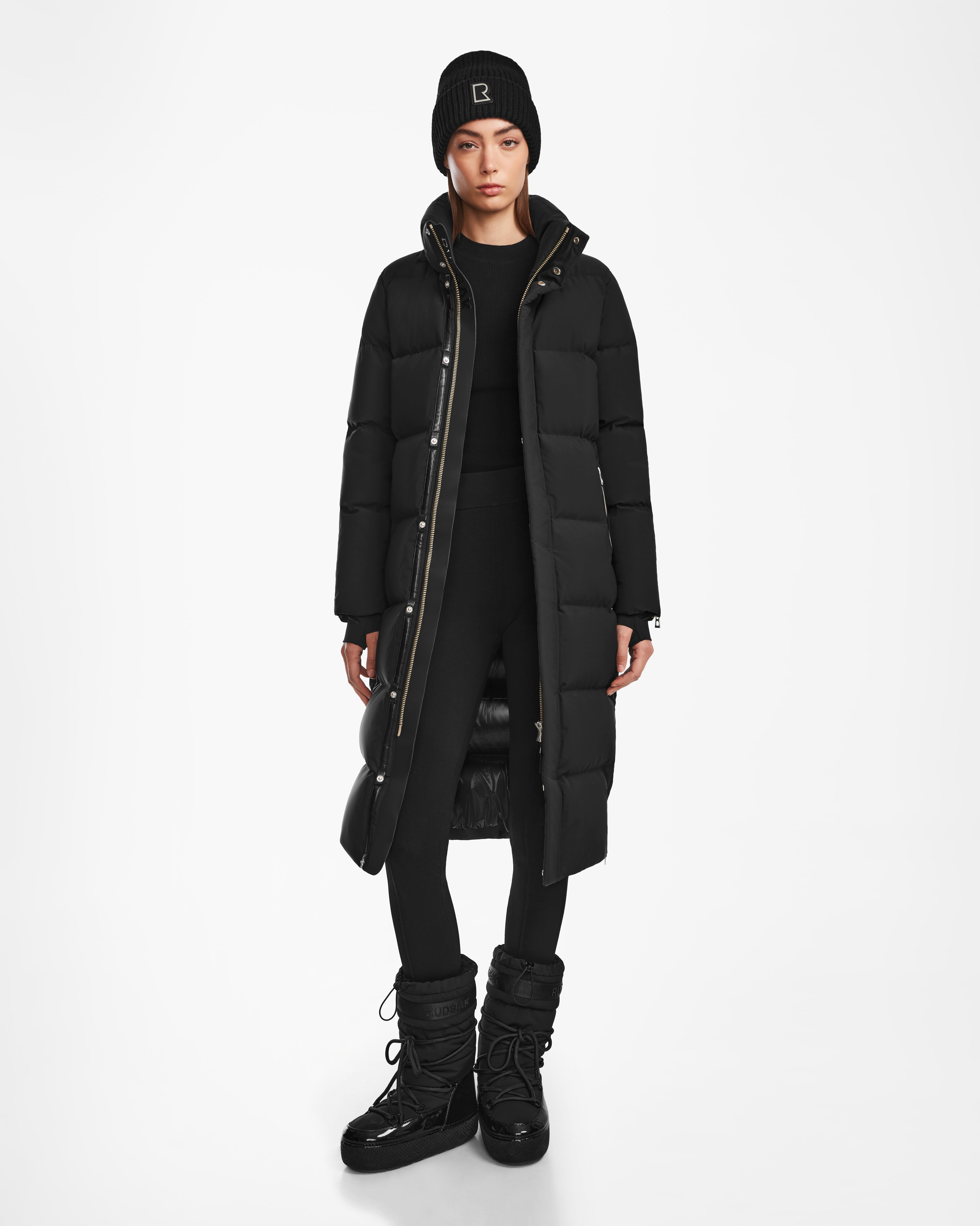 Mid - length women's down coats in a slim fit for a modern and sleek appearanceMAO M - 8122534 BLACK