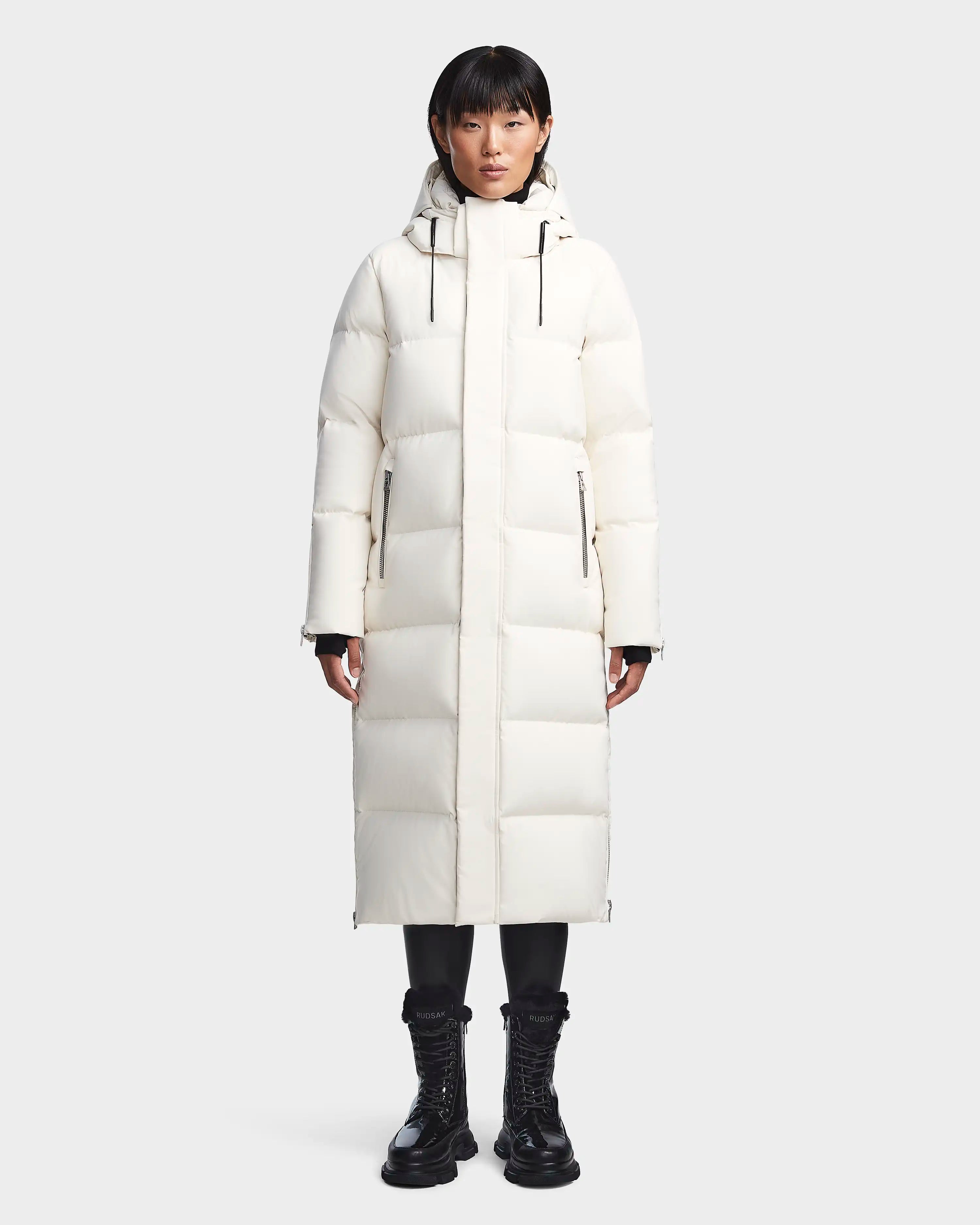 Quilted down women's coats with removable hoods for outdoor activitiesMAO M - 8122534 ICELAND