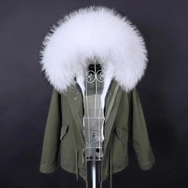 Petite women's wool blend coats with a tailored fit for a flattering silhouetteWomen's Slim Fit Long Sleeved Winter Jacket with Natural Raccoon Fur Collar Petite women's wool blend coats with a tailored fit for a flattering silhouetteWomen's Slim Fit Long Sleeved Winter Jacket with Natural Raccoon Fur Collar