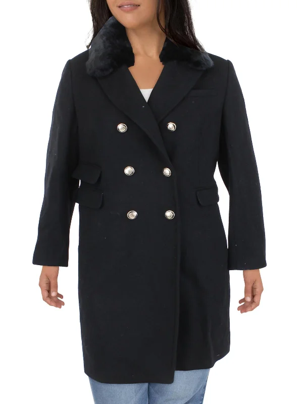 Quilted down women's coats with removable hoods for outdoor activitiesWomens Warm Long Wool Coat Quilted down women's coats with removable hoods for outdoor activitiesWomens Warm Long Wool Coat