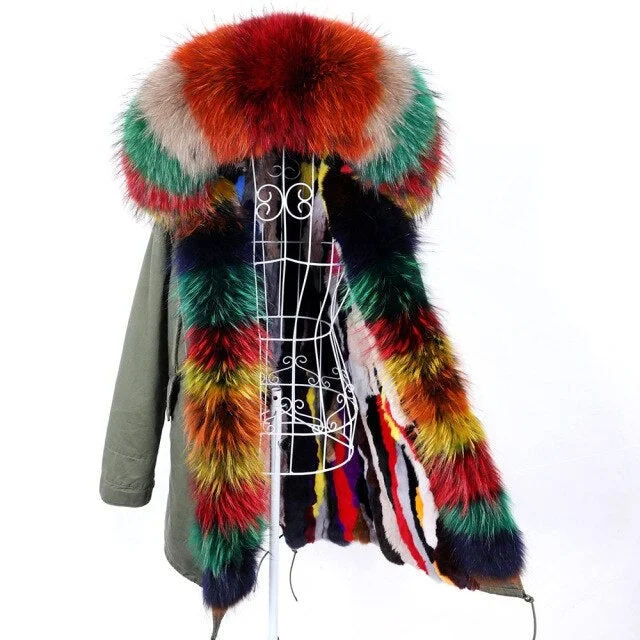 Oversized women's wool coats in a monochromatic look for a trendy outfitWomen's Winter Multicolor Fur Collar Jacket with Removable Fox Fur Lining Oversized women's wool coats in a monochromatic look for a trendy outfitWomen's Winter Multicolor Fur Collar Jacket with Removable Fox Fur Lining