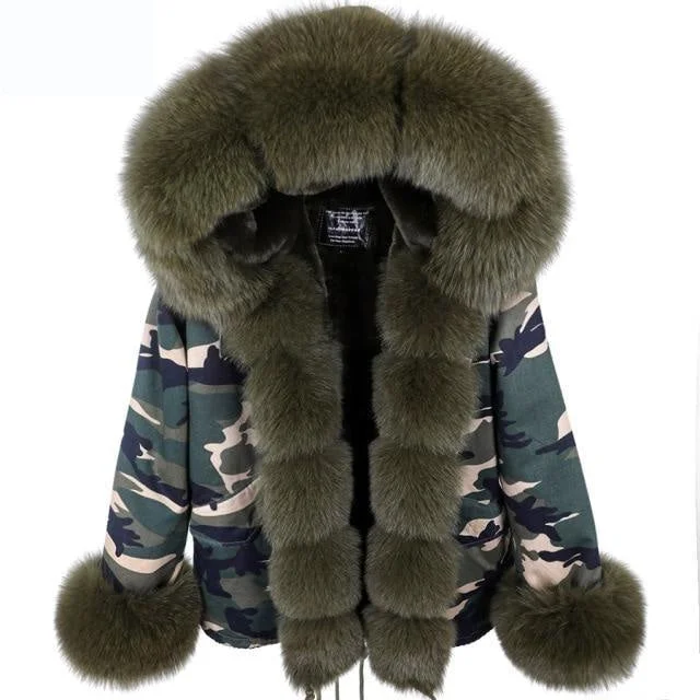 Checkered women's wool coats in a classic pattern for a timeless styleWomen's Winter Thick Natural Raccoon Fur Hooded Zipper Slim Coats & Jackets Checkered women's wool coats in a classic pattern for a timeless styleWomen's Winter Thick Natural Raccoon Fur Hooded Zipper Slim Coats & Jackets
