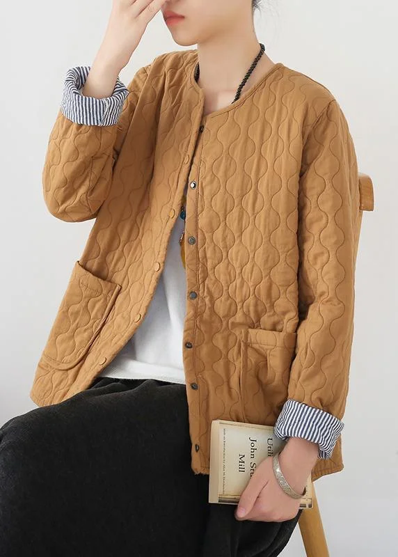 Women's longline double - breasted camel coats for a sophisticated lookyellow casual Japanese pressure lattice warm quilted jacket all-match lightweight jacket Women's longline double - breasted camel coats for a sophisticated lookyellow casual Japanese pressure lattice warm quilted jacket all-match lightweight jacket
