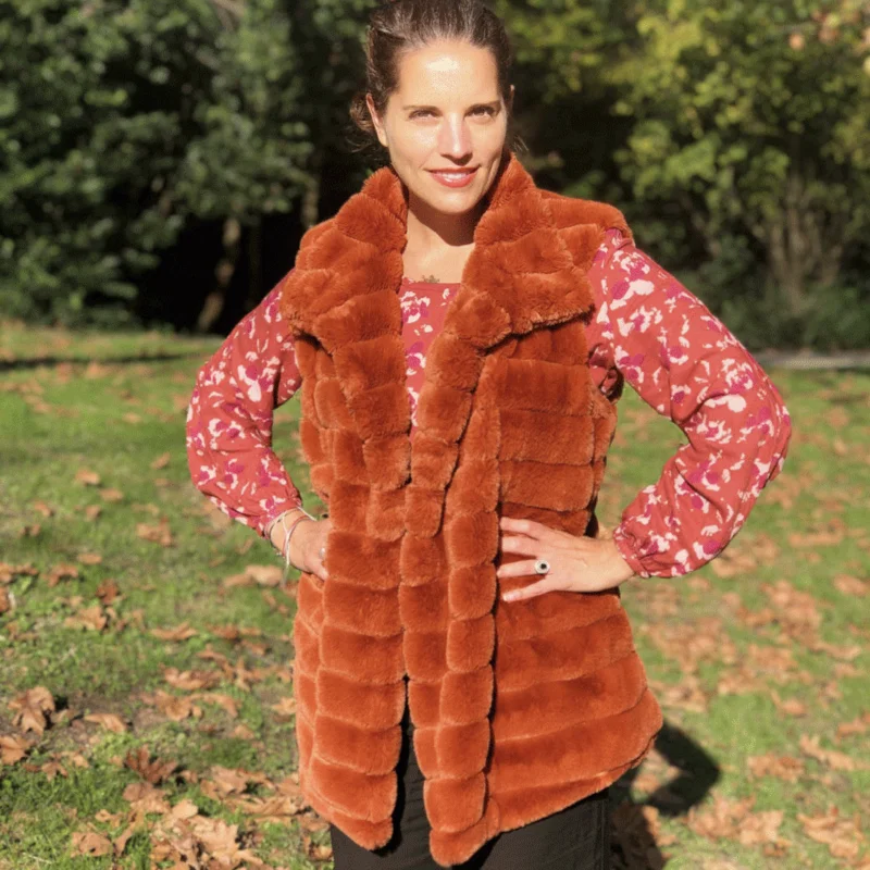 Women's faux fur coats in bright colors for a bold fashion statementYou Made My Day Sweet Winter Vest