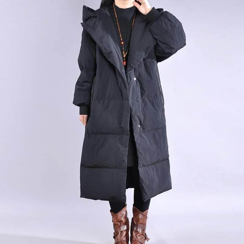 Long women's mac coats in a lightweight fabric for spring showers2019 black down coat winter casual hooded down jacket dark buckle Fine winter outwear Long women's mac coats in a lightweight fabric for spring showers2019 black down coat winter casual hooded down jacket dark buckle Fine winter outwear