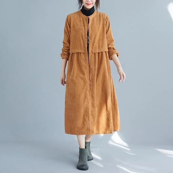 Women's longline double - breasted camel coats for a sophisticated look2020 New Comfortable All-match Women Coat Women's longline double - breasted camel coats for a sophisticated look2020 New Comfortable All-match Women Coat