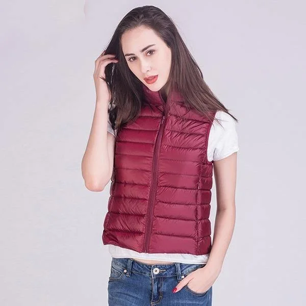 Embroidered women's cotton coats in a bohemian pattern for a unique design2020 Winter New 90% White Duck Down Vest Stand Collar Warm Down Jacket 12 Colors S-3XL Embroidered women's cotton coats in a bohemian pattern for a unique design2020 Winter New 90% White Duck Down Vest Stand Collar Warm Down Jacket 12 Colors S-3XL