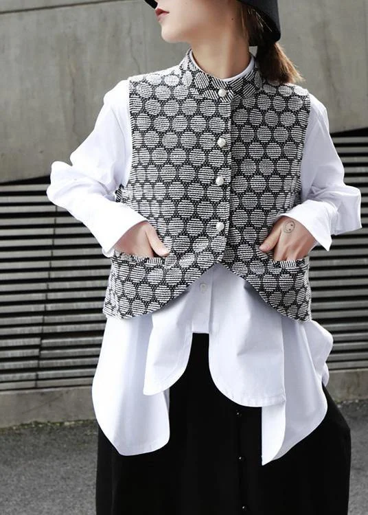 Women's long - sleeve wool coats in a houndstooth pattern for a classic charm2021 Women's Waist Coat in Spring and Summer Women's long - sleeve wool coats in a houndstooth pattern for a classic charm2021 Women's Waist Coat in Spring and Summer