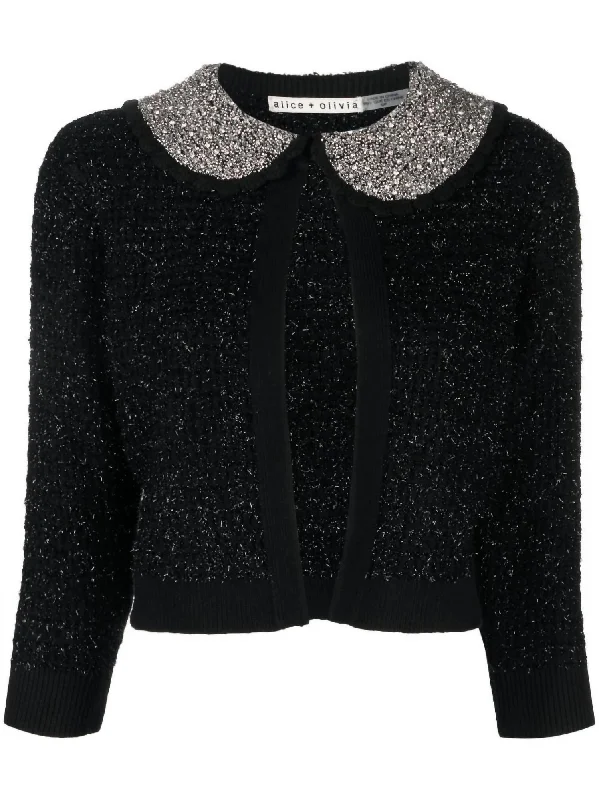 Sleeveless Women's Silk Blend Sweater Dresses for a Sophisticated LookAkira Textured With Embellished Crystals Top Cardigan in Black Metallic Sleeveless Women's Silk Blend Sweater Dresses for a Sophisticated LookAkira Textured With Embellished Crystals Top Cardigan in Black Metallic