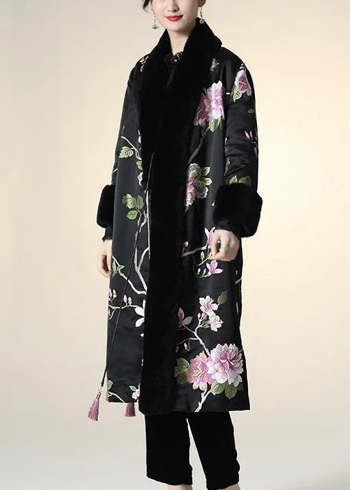 Women's cropped leather coats with silver studs for an edgy lookArt Black Print Patchwork Rabbit Hair Fine Cotton Filled Puffer Jacket Winter Women's cropped leather coats with silver studs for an edgy lookArt Black Print Patchwork Rabbit Hair Fine Cotton Filled Puffer Jacket Winter