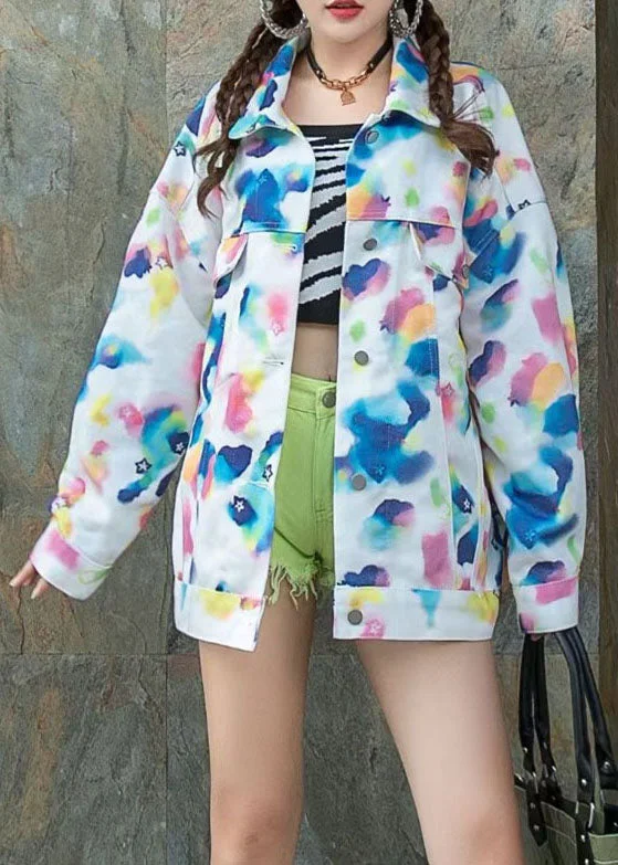 Checkered women's wool coats in a classic pattern for a timeless styleArt Blue Peter Pan Collar Zircon Print Patchwork Denim Coat Spring Checkered women's wool coats in a classic pattern for a timeless styleArt Blue Peter Pan Collar Zircon Print Patchwork Denim Coat Spring