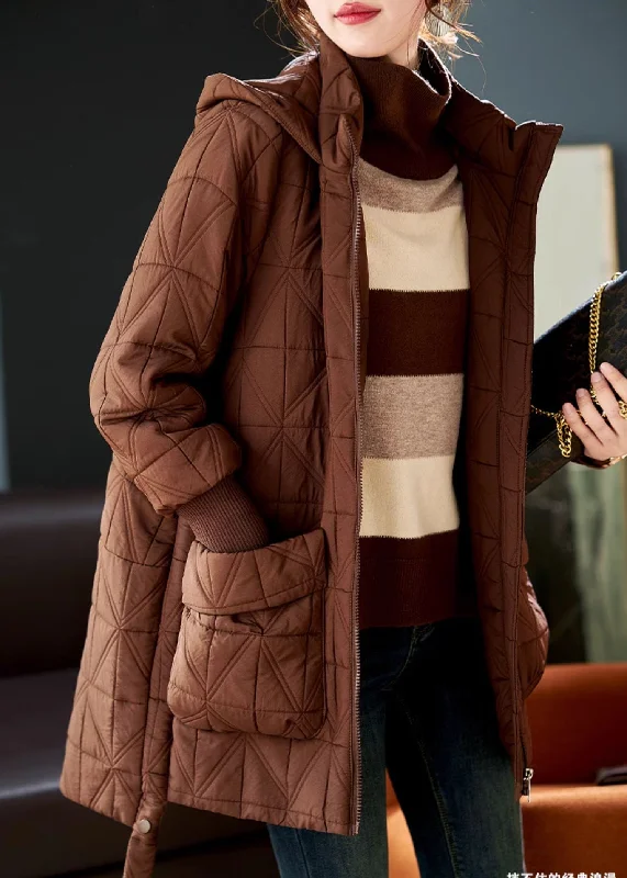 Women's faux fur coats in bright colors for a bold fashion statementArt Coffee Hooded Pockets Duck Down Down Coat Winter Women's faux fur coats in bright colors for a bold fashion statementArt Coffee Hooded Pockets Duck Down Down Coat Winter