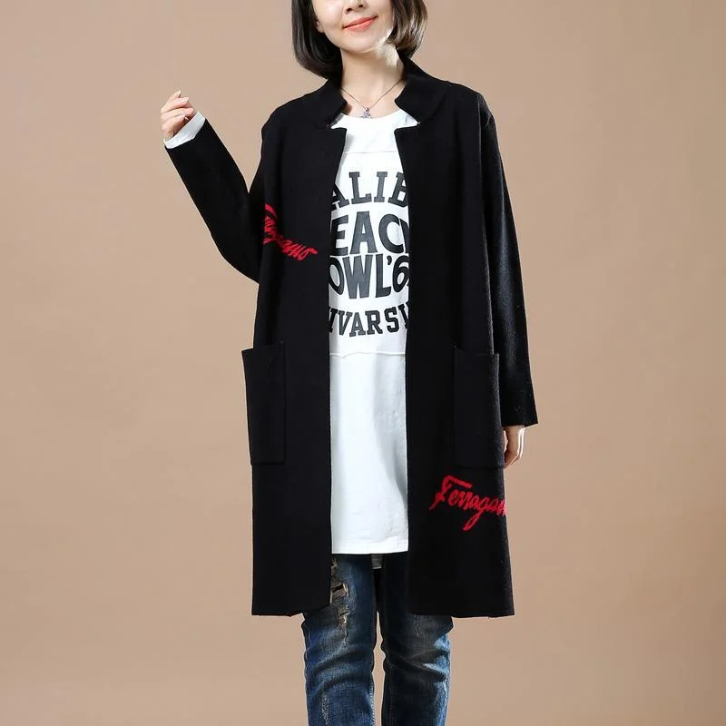 Long women's mac coats in a lightweight fabric for spring showersBlack knit cardigans sweater coats women plus size Long women's mac coats in a lightweight fabric for spring showersBlack knit cardigans sweater coats women plus size