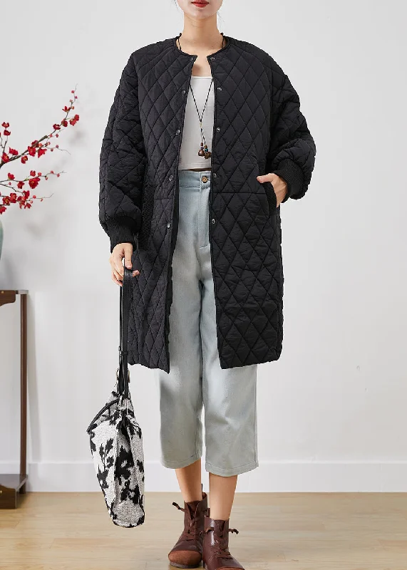 Hooded women's puffer coats in neon colors for high - visibility sportsBlack Plaid Fine Cotton Filled Winter Coats Oversized Thick Winter Hooded women's puffer coats in neon colors for high - visibility sportsBlack Plaid Fine Cotton Filled Winter Coats Oversized Thick Winter