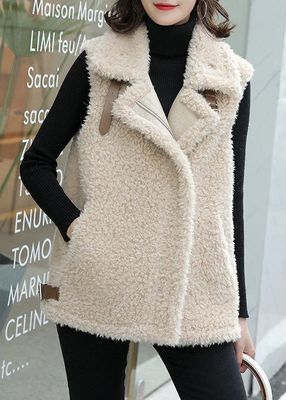 Petite women's wool blend coats with a tailored fit for a flattering silhouetteBohemian Khaki Zip Up Pockets Faux Fur Winter waistcoat Petite women's wool blend coats with a tailored fit for a flattering silhouetteBohemian Khaki Zip Up Pockets Faux Fur Winter waistcoat