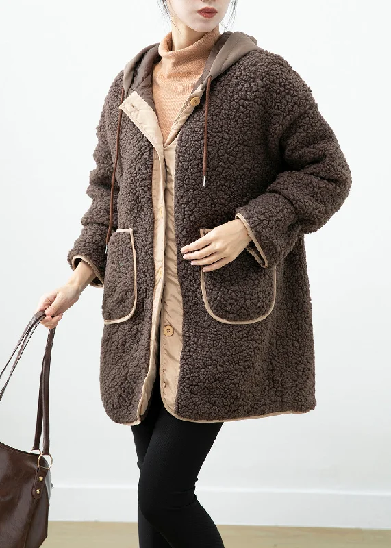 Women's waterproof parka coats with multiple pockets for practicalityBoho Chocolate Hooded Patchwork Pockets Teddy Faux Fur Coats Winter Women's waterproof parka coats with multiple pockets for practicalityBoho Chocolate Hooded Patchwork Pockets Teddy Faux Fur Coats Winter