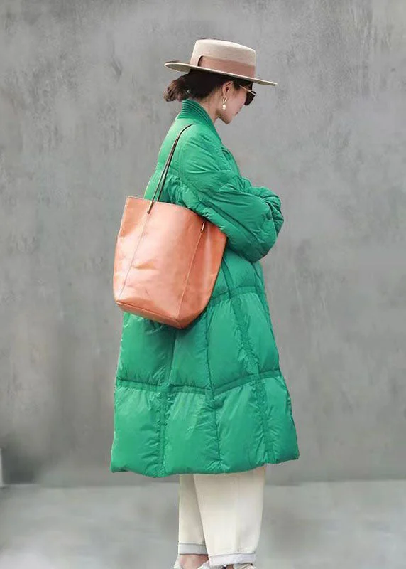 Oversized women's wool coats in a monochromatic look for a trendy outfitBoho Green V Neck Solid Thick Duck Down Down Jacket Winter Oversized women's wool coats in a monochromatic look for a trendy outfitBoho Green V Neck Solid Thick Duck Down Down Jacket Winter