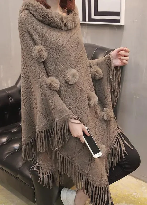 Women's waterproof parka coats with multiple pockets for practicalityBoutique Chocolate Fur Collar Tassel Long Knit Sweater Coats Batwing Sleeve Women's waterproof parka coats with multiple pockets for practicalityBoutique Chocolate Fur Collar Tassel Long Knit Sweater Coats Batwing Sleeve