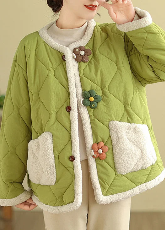 Women's waterproof parka coats with multiple pockets for practicalityBoutique Green O Neck Pockets Fleece Wool Lined Jackets Winter Women's waterproof parka coats with multiple pockets for practicalityBoutique Green O Neck Pockets Fleece Wool Lined Jackets Winter