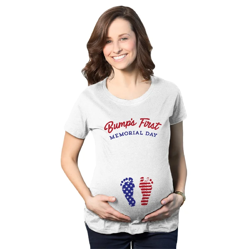 Bump's First Memorial Day Maternity T Shirt