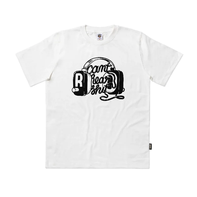 Floral Print Women T Shirt for a Feminine TouchCan't Hear Shit