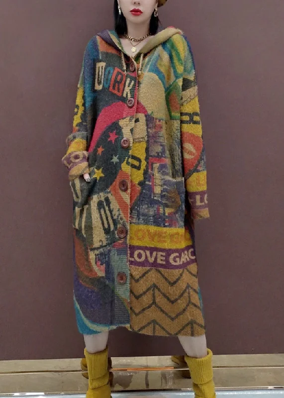 Plus size women's wool blend coats for a warm and stylish winterCasual Print Button Maxi Knitted Cotton Thread Hooded Sweater Coat Fall Plus size women's wool blend coats for a warm and stylish winterCasual Print Button Maxi Knitted Cotton Thread Hooded Sweater Coat Fall