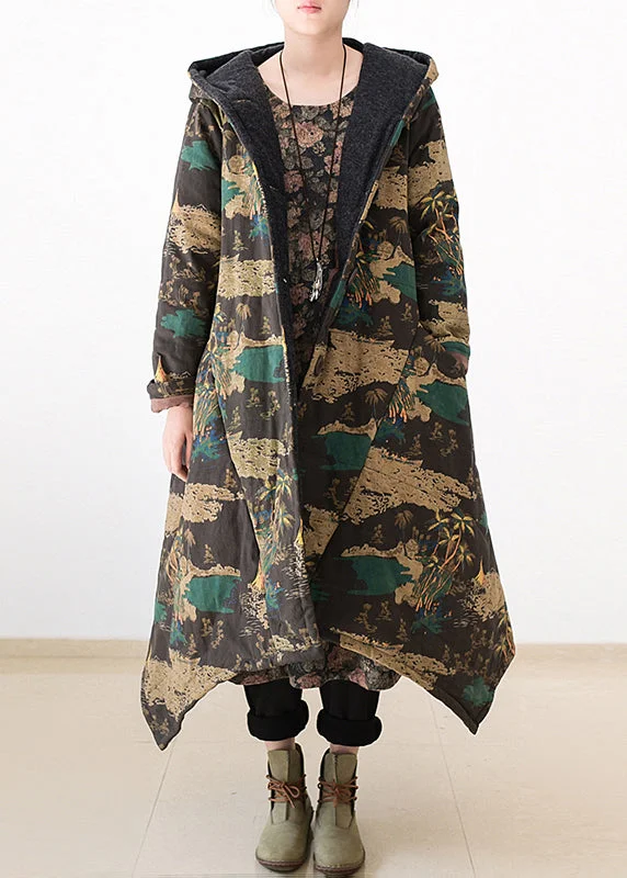 Oversized women's wool coats in a monochromatic look for a trendy outfitCasual Yellow Print Warm Thick Hooded Long Parka Coats Winter Oversized women's wool coats in a monochromatic look for a trendy outfitCasual Yellow Print Warm Thick Hooded Long Parka Coats Winter