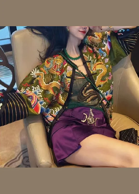 Women's knee - length wool blend coats with a fur collar for added warmthChinese Style Yellow Embroideried Button Patchwork Cotton Jackets Fall Women's knee - length wool blend coats with a fur collar for added warmthChinese Style Yellow Embroideried Button Patchwork Cotton Jackets Fall