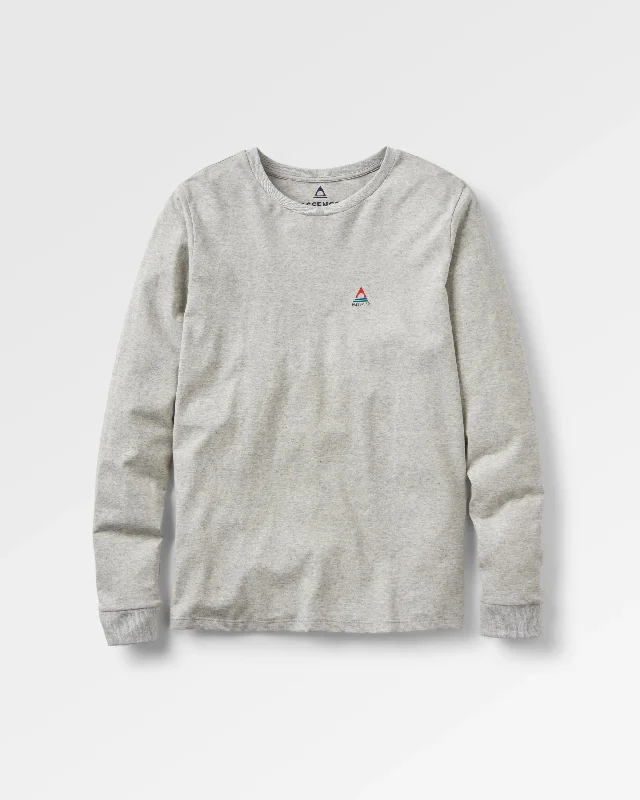 Crew Neck Women T Shirt with a Timeless DesignClassic Recycled Cotton LS T-Shirt - Mid Grey Marl Crew Neck Women T Shirt with a Timeless DesignClassic Recycled Cotton LS T-Shirt - Mid Grey Marl