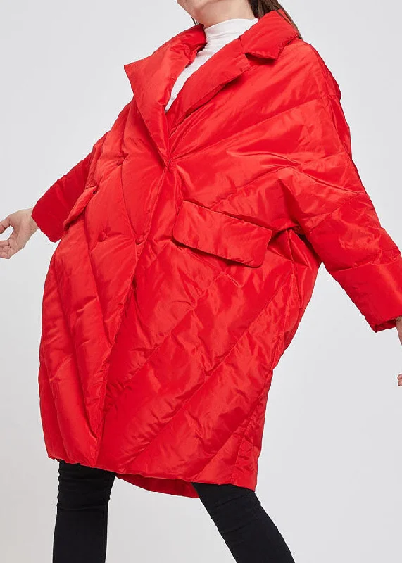 Women's faux fur coats in bright colors for a bold fashion statementClassy Red Peter Pan Collar Button Duck Down Down Jacket Winter Women's faux fur coats in bright colors for a bold fashion statementClassy Red Peter Pan Collar Button Duck Down Down Jacket Winter