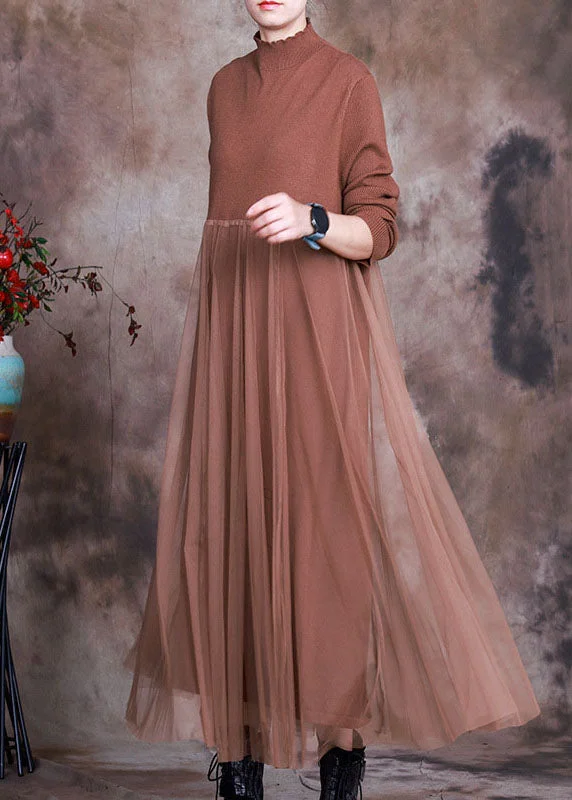 V - Neck Women's Ribbed Sweater Dresses with Belt for a Defined WaistChocolate Stand Collar Knit Dress Asymmetrical Spring V - Neck Women's Ribbed Sweater Dresses with Belt for a Defined WaistChocolate Stand Collar Knit Dress Asymmetrical Spring