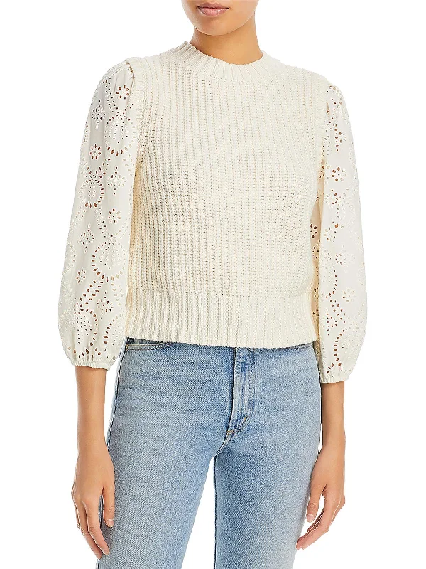 Cropped Women's Angora Blend Sweaters for a Trendy LookDhalia Womens Ribbed Knit Crewneck Sweater Cropped Women's Angora Blend Sweaters for a Trendy LookDhalia Womens Ribbed Knit Crewneck Sweater