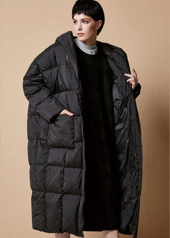 Quilted down women's coats with removable hoods for outdoor activitiesDIY Black zippered Pockets Thick Winter Duck Down Coat Quilted down women's coats with removable hoods for outdoor activitiesDIY Black zippered Pockets Thick Winter Duck Down Coat