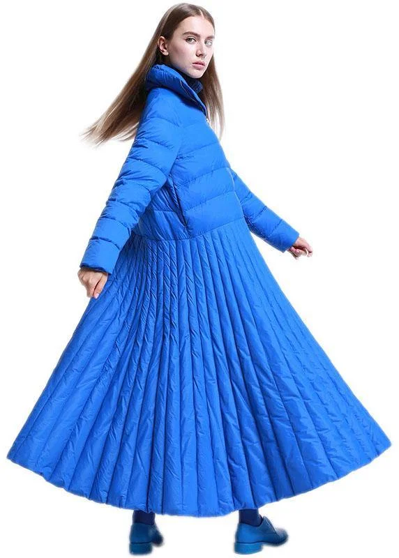 Women's faux fur coats in bright colors for a bold fashion statementDIY Blue Stand Collar zippered Winter Down Coat Women's faux fur coats in bright colors for a bold fashion statementDIY Blue Stand Collar zippered Winter Down Coat
